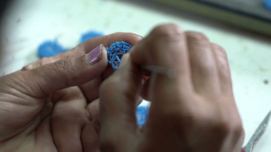 Artisan hand-finishing a gold ring at the DVNJEWELRY Mumbai atelier