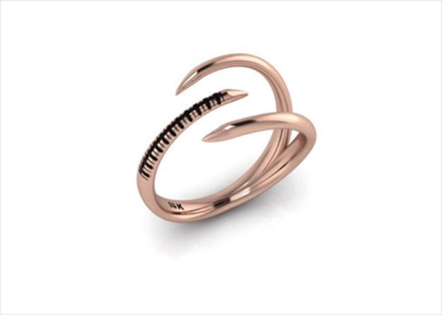 Gemstone Double Band Open Ring with Rose Gold Plated