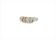 Two Tone Plated CZ Studded Mens Ring