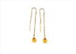 Citrine Gemstone Threader Earrings