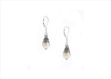 Rhodium Plated Filigree And Pearl Lever Back Earrings