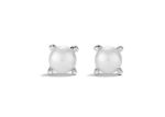 Silver Plated CZ Studded Pearl Set Stud Earring