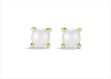 Gold Plated CZ Studded Pearl Set Stud Earring