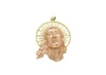 Two Tone Plated Aura of Jesus Head Pendant