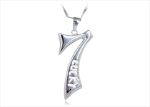 White Gold Plated | Numeric Pendants
