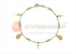 Gold Plated Virgin Mary Cross Charm Bracelet