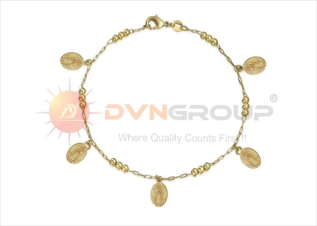 Gold Plated Virgin Mary Charm Bracelet