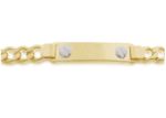 Two Tone Plated Mens ID Bracelet
