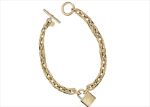 Gold Plated Toggle Lock Bracelet