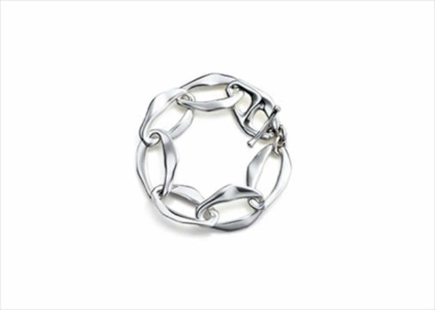 Silver Plated Mens Toggle Bracelet