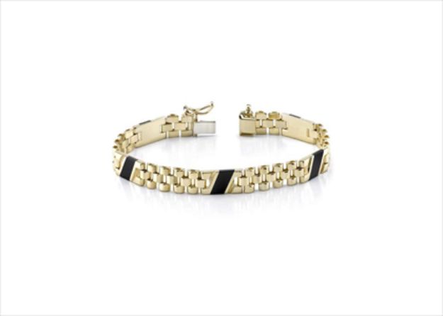 Gold Plated Mens Hip Hop Bracelet