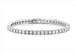Silver Plated Womens CZ Studded Tennis Bracelet