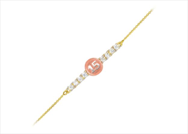 CZ Studded Numerical Fashion Bracelet