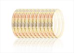 3 Tone plated Diamond Cut Bangles