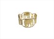 Elephant CNC Bangle with Gold Plated