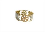 High Polish Elephant CNC Bangle with Three Tone Plated