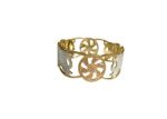 High Polish Elephant CNC Bangle with Three Tone Plated