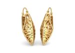 Gold Plated | Basket Hoop Earrings