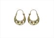 Gold Plated | Basket Hoop Earrings