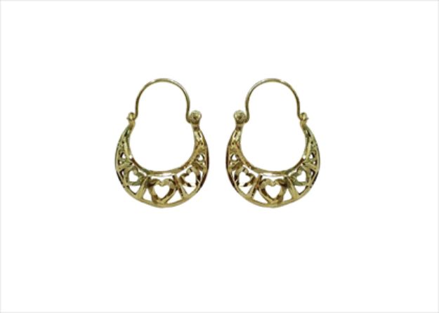 Gold Plated | Basket Hoop Earrings