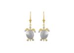 Mini Sea Turtle Lever Back Animal Earrings