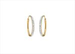 Gold Plated | CZ Studded Hoop Earrings