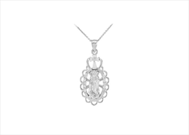 CZ Studded Mother Mary Fashion Pendant
