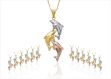 Three Tone Plated Dolphin Pendant