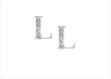 Rhodium Plated | Alphabet Earrings