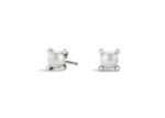 Silver Plated CZ Studded Pearl Set Stud Earring