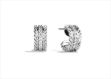 Silver Plated CZ Studded Twisted Wire Stud Earring