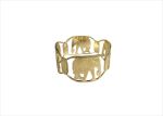 Gold Plated Animal CNC Elephant Bangle