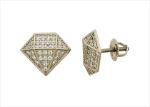 Hip Hop Full Iced Out CZ Simulated Diamond Earrings
