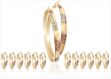 3 Tone Plated | Plain Hoop Earrings