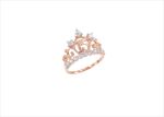 CZ Studded Numerical Crown Ring