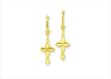 Religious Cross Earring with Gold Plating