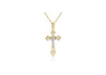 Two Tone Plated Crucifix Pendant