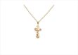 Two Tone Plated Crucifix Cross Pendant