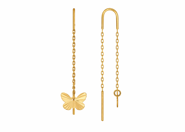 Gold Plated Butterfly Earrings