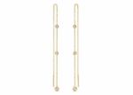 Bezel fashion threader earrings