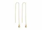 Gold plated ball drop earrings