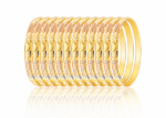 6mm three tone plated bangles