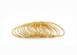 Gold Plated Zig Zag Sugar Texture Punched Bangles