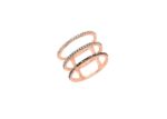 Rose Gold Plated Gemstone Stack Ring