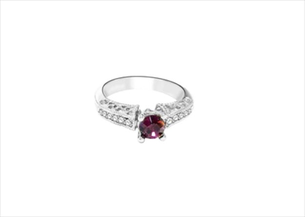 CZ Studded Gemstone Ring