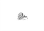 Rhodium Plated Delicate Twisted Mens Ring
