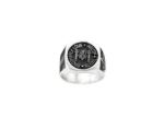 Rhodium Plated Brother Mens Ring