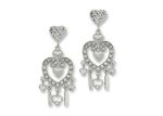 Silver Tone Dangle Earrings