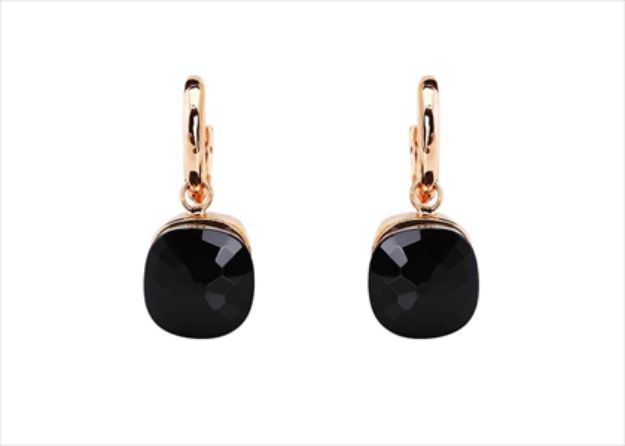 Rose Gold Plated Gemstone Dangle Earring