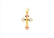 Three Tone Plated Cross Pendant